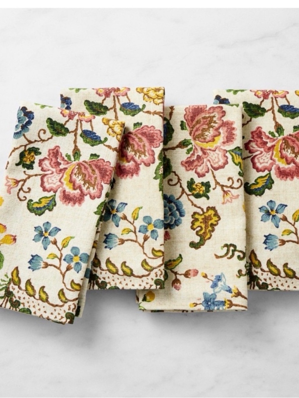 William Sonoma- Floral Cotton Napkin Set - Provençal Floral